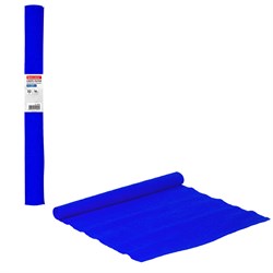 Бумага гофрированная/креповая, 32 г/м2, 50х250 см, синяя, в рулоне, BRAUBERG, 126535 - фото 10002792