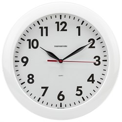 Часы настенные TROYKATIME (TROYKA) 11110118, круг, белые, белая рамка, 29х29х3,5 см - фото 10115803