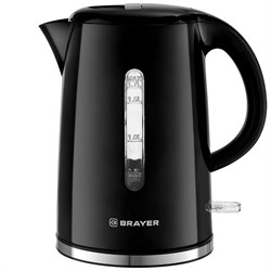 Чайник BRAYER BR1032, 1,7 л, 2200 Вт, закрытый нагревательный элемент, автоотключение, пластик, черный, 1032BR - фото 10118334