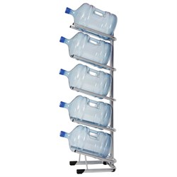 Стеллаж для хранения воды HOT FROST, для 5 бутылей, металл, серебристый, 251000502 - фото 10121587