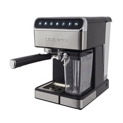 Кофеварка рожковая POLARIS PCM 1535E, 1400 Вт, объем 1,8 л, 15 бар, автокапучинатор, черная, 37135 - фото 10122281