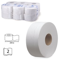 Бумага туалетная 200 м, KIMBERLY-CLARK Scott, КОМПЛЕКТ 12 шт., Performance Jumbo, 2-х слойная, белая, диспенсер 601544, 8512 101010126127 - фото 10695725