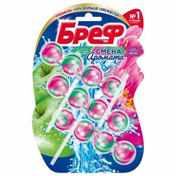 Освежитель WC (для туалета) твердый 3х50 г БРЕФ Perfume Switch, "Яблоня-лотос", 2336888 101010606057 - фото 10697501