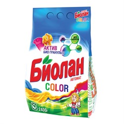 Стиральный порошок-автомат 2,4 кг, БИОЛАН Color (Нэфис Косметикс), 103-4 101010601633 - фото 10698626