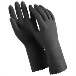 Перчатки латексные MANIPULA "КЩС-1", двухслойные, размер 10 (XL), черные, L-U-03/CG-942 - фото 10699501