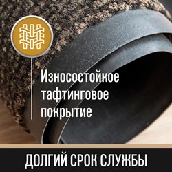 Коврик входной ИЗНОСОСТОЙКИЙ влаговпитывающий 120х180 см, толщина 8 мм, ТАФТИНГ, коричневый, LAIMA EXPERT, 606888 101010606888 - фото 10705425