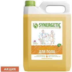 Средство для мытья пола и поверхностей 5 л SYNERGETIC, c дезинфицирующим эффектом, биоразлагаемое, 101500 101010605556 - фото 10705842