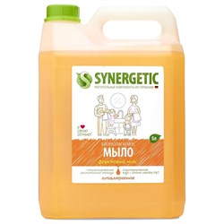 Мыло жидкое 5 л SYNERGETIC "Фруктовый микс", гипоаллергенное, биоразлагаемое, 105502 101010608029 - фото 10718957