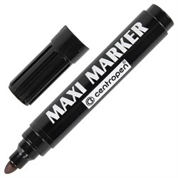 Маркер перманентный универсальный ЧЕРНЫЙ CENTROPEN "Maxi Marker", 2-4 мм, 8936, 5 8936 0112 - фото 10725544