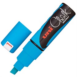 Маркер меловой UNI "Chalk", 8 мм, СИНИЙ, влагостираемый, для гладких поверхностей, PWE-8K L.BLUE - фото 11356069