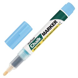 Маркер меловой MUNHWA "Chalk Marker", 3 мм, ГОЛУБОЙ, сухостираемый, для гладких поверхностей, CM-02 - фото 11356070