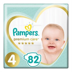 Подгузники 82 шт. PAMPERS (Памперс) Premium Care, размер 4 (9-14 кг), 1210801 101010605873 - фото 11383741