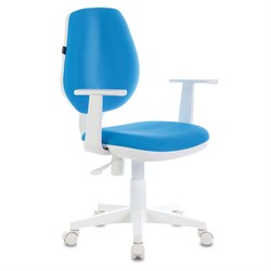 Кресло детское BRABIX "Fancy MG-201W", с подлокотниками, пластик белый, голубое, 532411, MG-201W_532411 - фото 11388710