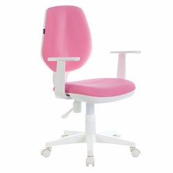 Кресло детское BRABIX "Fancy MG-201W", с подлокотниками, пластик белый, розовое, 532409, MG-201W_532409 - фото 11388742