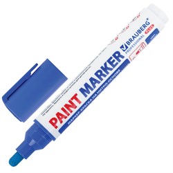 Маркер-краска лаковый (paint marker) 6 мм, СИНИЙ, НИТРО-ОСНОВА, BRAUBERG PROFESSIONAL PLUS EXTRA, 151453 - фото 11419565