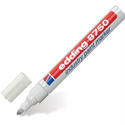 Маркер-краска лаковый (paint marker) EDDING "8750", БЕЛЫЙ, 2-4 мм, круглый наконечник, алюминиевый корпус, E-8750/49 - фото 11420115