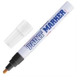 Маркер-краска лаковый (paint marker) MUNHWA, 4 мм, ЧЕРНЫЙ, нитро-основа, алюминиевый корпус, PM-01 - фото 11420117