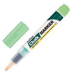 Маркер меловой MUNHWA "Chalk Marker", 3 мм, ЗЕЛЕНЫЙ, сухостираемый, для гладких поверхностей, CM-04 - фото 11421657