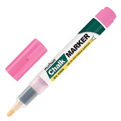 Маркер меловой MUNHWA "Chalk Marker", 3 мм, РОЗОВЫЙ, сухостираемый, для гладких поверхностей, CM-10 - фото 11421680
