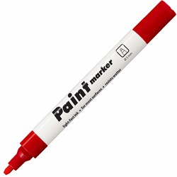 Маркер-краска лаковый (paint marker) КРАСНЫЙ CENTROPEN, скошенный наконечник, 1-5 мм, 9100, 5 9100 9904 - фото 11421706