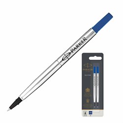 Стержень для ручки-роллера PARKER "Quink RB", КОМПЛЕКТ 2 шт., металлический, 116 мм, узел 0,7 мм, синий, 1950327 - фото 11424532