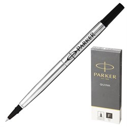 Стержень для ручки-роллера PARKER "Quink RB", металлический 116 мм, линия письма 0,5 мм, черный, 1950277 - фото 11424556