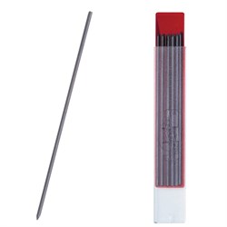 Грифели для цангового карандаша KOH-I-NOOR, НВ, 2 мм, КОМПЛЕКТ 12 шт., 41900HB013PK - фото 11424573
