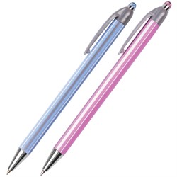 Ручка шариковая автоматическая BRAUBERG "Sakura", корпус ассорти, узел 0,5 мм, линия письма 0,3 мм, 141287 - фото 11429572