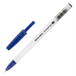 Ручка шариковая масляная BRAUBERG Stick Medium, СИНЯЯ, узел 1 мм, линия письма 0,5 мм, 143419 - фото 11429727