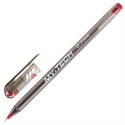 Ручка шариковая масляная PENSAN "My-Tech", КРАСНАЯ, игольчатый узел 0,7 мм, линия письма 0,35 мм, 2240/25 - фото 11429869