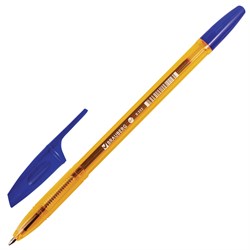 Ручка шариковая BRAUBERG "X-333" AMBER, СИНЯЯ, корпус тонированный оранжевый, узел 0,7 мм, линия письма 0,35 мм, 142832 - фото 11429989