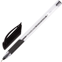 Ручка шариковая масляная BRAUBERG "Extra Glide GT", ЧЕРНАЯ, трехгранная, узел 0,7 мм, линия письма 0,35 мм, 142919 - фото 11430342