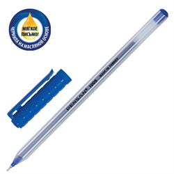 Ручка шариковая масляная PENSAN 1005, СИНЯЯ, корпус прозрачный, узел 0,7 мм, линия письма 0,5 мм, 1005 - фото 11430727