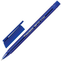 Ручка шариковая масляная BRAUBERG "Marine", СИНЯЯ, корпус тонированный синий, узел 0,7 мм, линия письма 0,35 мм, 142709 - фото 11431108