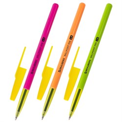 Ручка шариковая BRAUBERG "Color", СИНЯЯ, корпус ассорти, узел 1 мм, линия письма 0,5 мм, 141507 - фото 11431203