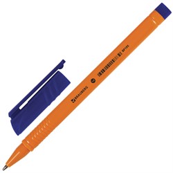 Ручка шариковая BRAUBERG "Solar", СИНЯЯ, трехгранная, корпус оранжевый, узел 1 мм, линия письма 0,5 мм, 142402 - фото 11431599