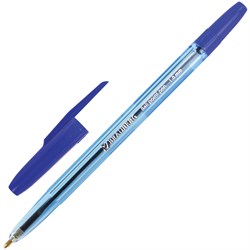Ручка шариковая BRAUBERG "Carina Blue", СИНЯЯ, корпус тонированный синий, узел 1 мм, линия письма 0,5 мм, 141669 - фото 11431648