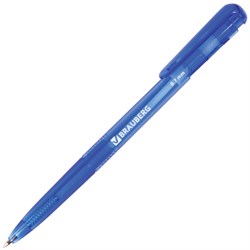 Ручка шариковая автоматическая BRAUBERG "Dialog", СИНЯЯ, корпус тонированный синий, узел 0,7 мм, линия письма 0,35 мм, 141509 - фото 11431913