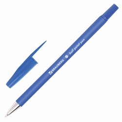 Ручка шариковая BRAUBERG "Capital-X", СИНЯЯ, корпус soft-touch синий, узел 0,7 мм, линия письма 0,35 мм, 143341, BP253 - фото 11431959
