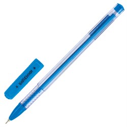 Ручка шариковая масляная ЮНЛАНДИЯ "STAR", СИНЯЯ, корпус прозрачный, 0,7 мм, линия письма 0,35 мм, 143010 - фото 11432112