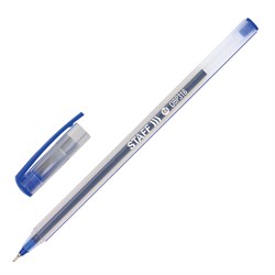 Ручка шариковая масляная STAFF "OBP-316", СИНЯЯ, корпус матовый, игольчатый узел 0,6 мм, линия письма 0,3 мм, 143021 - фото 11433520