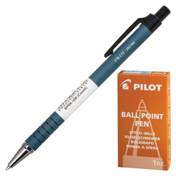 Ручка шариковая масляная автоматическая PILOT, СИНЯЯ, корпус синий, узел 0,7мм, линия письма 0,32мм, BPRK-10M - фото 11433803