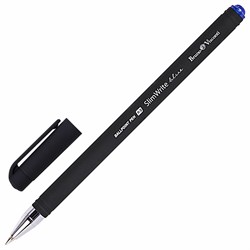 Ручка шариковая BRUNO VISCONTI "SlimWrite", "Black", СИНЯЯ, корпус черный, узел 0,5 мм, линия письма 0,3 мм, 20-0009 - фото 11433894