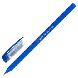 Ручка шариковая масляная STAFF Basic "OBP-320", СИНЯЯ, корпус голубой, узел 0,7 мм, линия письма 0,35 мм, 143023 - фото 11433970