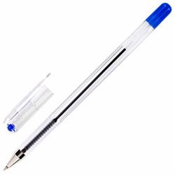 Ручка шариковая масляная MUNHWA "Option", СИНЯЯ, узел 0,5 мм, линия 0,3 мм, OP-02 - фото 11434029