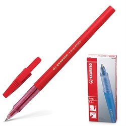 Ручка шариковая STABILO "Liner", КРАСНАЯ, корпус красный, узел 0,7 мм, линия письма 0,3 мм, 808/40 - фото 11434719