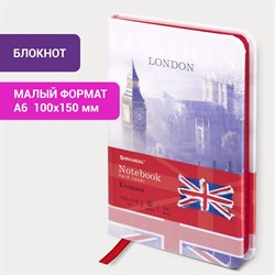 Блокнот МАЛЫЙ ФОРМАТ (100х150 мм) А6, BRAUBERG VISTA "London", под кожу, твердый, 80 л., 112092 101010112092 - фото 11447378