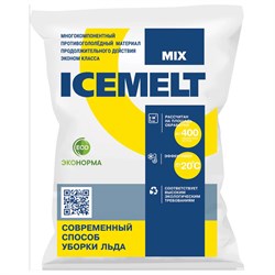 Реагент антигололедный 25 кг, ICEMELT Mix, до -20С, хлористый натрий, мешок 101010602042 - фото 11448506