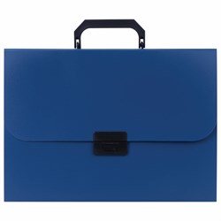 Портфель пластиковый STAFF А4 (330х235х36 мм), 7 отделений, индексные ярлыки, синий, 229242 - фото 11451761