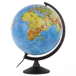 Глобус физический/политический Globen Классик, диаметр 320 мм, с подсветкой, рельефный, К013200223 - фото 11461340